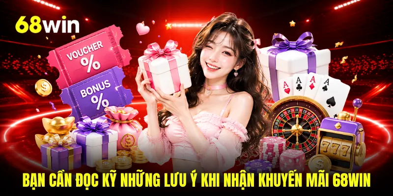 Bạn cần đọc kỹ những lưu ý khi nhận khuyến mãi 68WIN