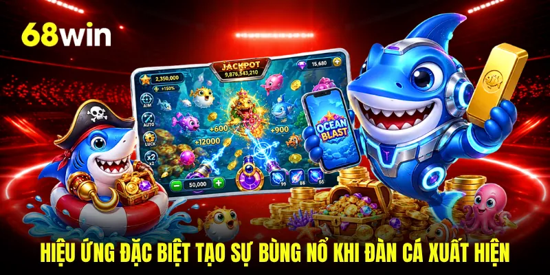 Hiệu ứng đặc biệt tạo sự bùng nổ khi đàn cá xuất hiện